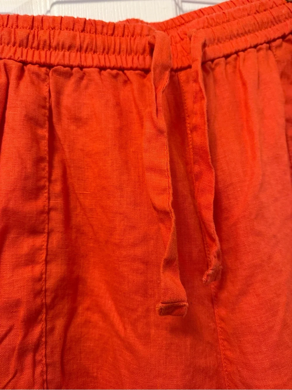 Banana Republic Salmon Drawstring 100% Linen Pants